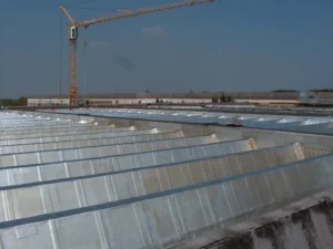 vernice termoisolante protettiva metallizzante su shed di Michelin cuneo